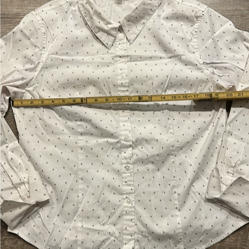 Calvin Klein White Patterned Button Down Wide Cuf… - image 6